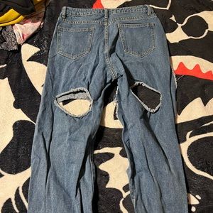 SHEIN Boyfriend Ripped Jeans